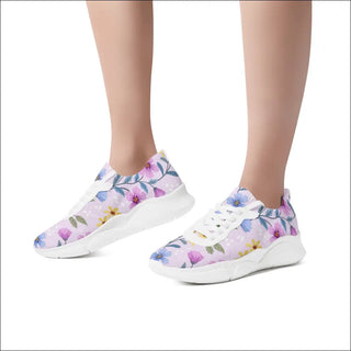 Elegant Floral Print Sneakers

This image showcases a pair of stylish and trendy women's sneakers from K-AROLE. The sneakers feature a vibrant floral print design with a mix of purple, blue, and yellow flowers against a white background. The sneakers have a modern, lightweight construction and a comfortable, supportive sole, making them perfect for both workouts and everyday wear. The K-AROLE branding adds a touch of sophistication to these fashionable and functional training shoes.