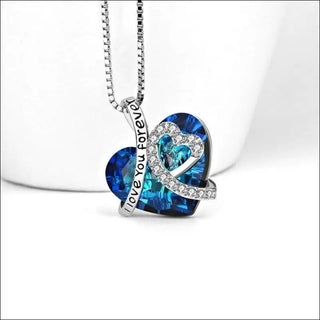 K-AROLE™️ Mesmerizing Crystalline Heart Necklace - Blue