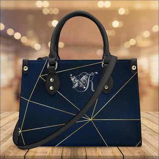 K-AROLE™️ Midnight Blue Leather Tote Bag