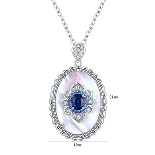 K-AROLE™️ Radiant Oval Sapphire & Diamond 925 Sterling