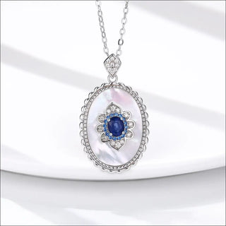 K-AROLE™️ Radiant Oval Sapphire & Diamond 925 Sterling