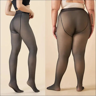 Thicken Tights for Women Winter Thermal Fleece Lined Pantyhose plus Size High Waist Sexy Translucent Slim Thermal Leggings Women