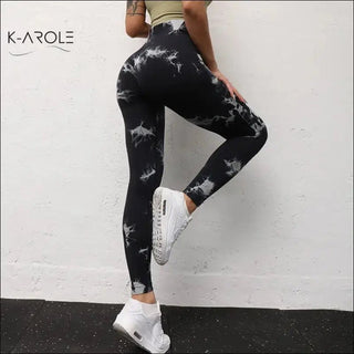 K - AROLE™ Women's Seamless Printed Yoga Leggings - K - AROLE