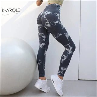 K - AROLE™ Women's Seamless Printed Yoga Leggings - K - AROLE