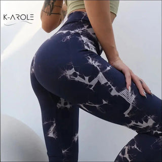 K - AROLE™ Women's Seamless Printed Yoga Leggings - K - AROLE