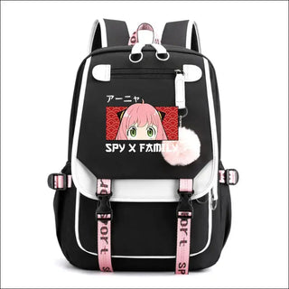 K-AROLE™️ Spy X Family Anya Forger Anime Backpack for Girls - Kawaii Manga Cartoon Bookbag with USB Charging Port for Teenage Students K-AROLE