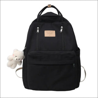 K-AROLE™️ Stylish Cream Backpack With Dual Zippers