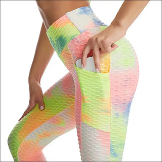 K-AROLE Tie-Dye Yoga Leggings for Active Women - rainbow