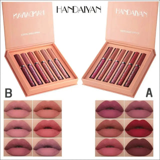 Kit 6 Batons Beauty Lip Handaiyan - 16h De Duração - MQ014 -