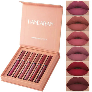 Kit 6 Batons Beauty Lip Handaiyan - 16h De Duração - MQ014 -