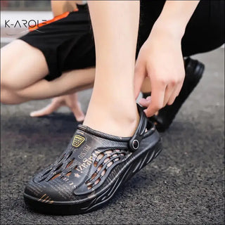 Letter Print Slippers Men Summer Sandals Beach Shoes - flip