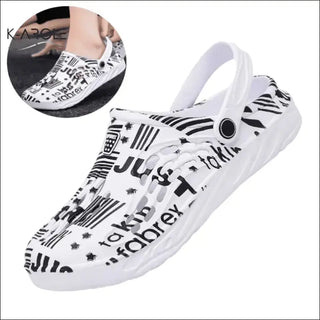 Letter Print Slippers Men Summer Sandals Beach Shoes - flip