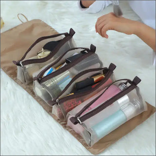 Medium Polyester Cosmetic Bag | Trendy Design | 4-Piece Set | Shop Now! K-AROLE