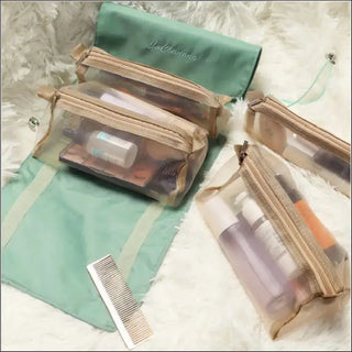 Medium Polyester Cosmetic Bag | Trendy Design | 4-Piece Set | Shop Now! K-AROLE