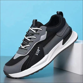 Men’s Color Block Mesh Shoes Fashion Casual Lace-up