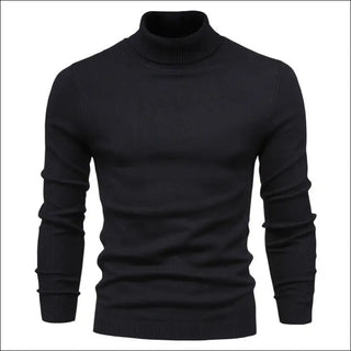 Men’s Solid Color Slim Pullover Turtleneck Sweater Winter