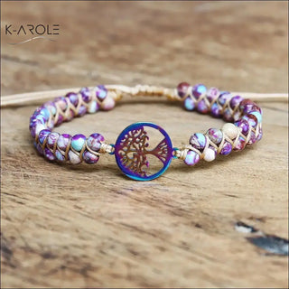 Natural Stone Tree of life bracelets