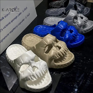 Personalized Skull Design Slippers Bathroom Indoor Outdoor