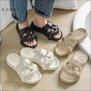 Personalized Skull Design Slippers Bathroom Indoor Outdoor