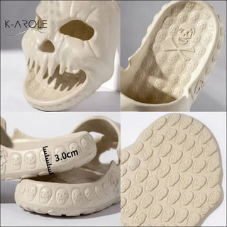 Personalized Skull Design Slippers Bathroom Indoor Outdoor