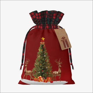 Plaid Linen K-AROLE Gift Bag - S - Christmas decor