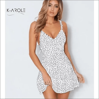 K - AROLE™️ Stunning Polka Dot Mini Dress - K - AROLE