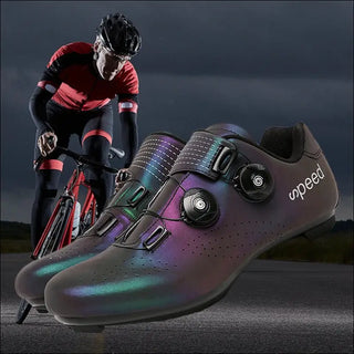 Professional Racing Road Bike Sneakers Colorful Light Breathable Self - locking Shoes - K - AROLE