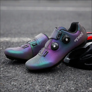 Professional Racing Road Bike Sneakers Colorful Light Breathable Self - locking Shoes - K - AROLE