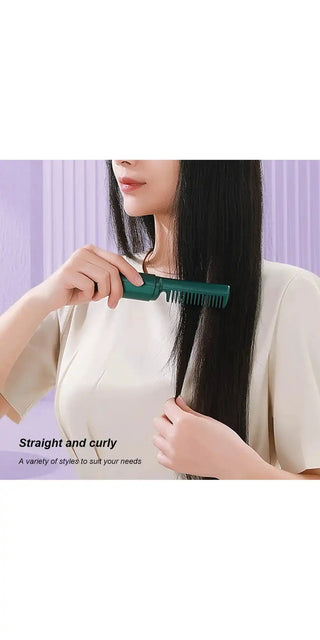 Professional Wireless Hair Straightener Curler Comb Fast