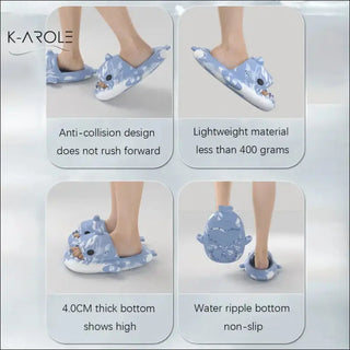 Tie-dye bathroom slippers with anti-collision design, lightweight material, thick bottom, and water ripple non-slip soles for women