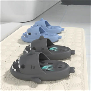 Shark Slippers With Drain Holes Shower Shoes For Women