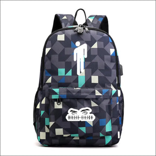 Sleek Camo Backpack: Durable Spacious Storage for School