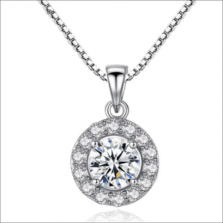 Sparkling Allure Pave Diamond Pendant Necklace in 925 Sterling Silver K-AROLE