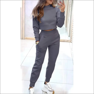 Stand Collar Sports Suit Fashion Pullover Long-sleeves