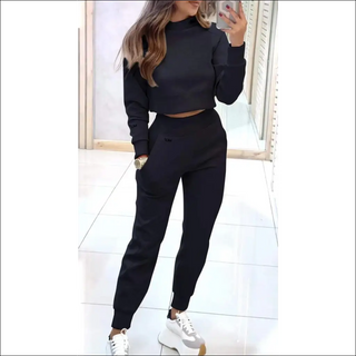 Stand Collar Sports Suit Fashion Pullover Long-sleeves