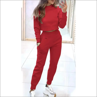 Stand Collar Sports Suit Fashion Pullover Long-sleeves