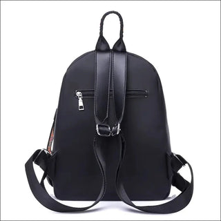 Stylish Black Backpack with Sleek Design and Multiple Pockets
