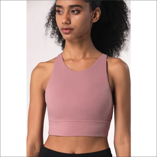 Stylish Activewear Duo - Orange Cross-Back Bra Top