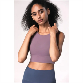 Stylish Activewear Duo - Orange Cross-Back Bra Top