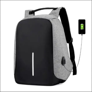 Stylish Anti-Theft Laptop Backpack by K-AROLE - Gray - bags