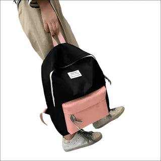 Stylish Contrast Color Backpack for School and Travel