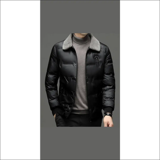 Stylish Men’s Faux Leather Jacket with Fleece Lining