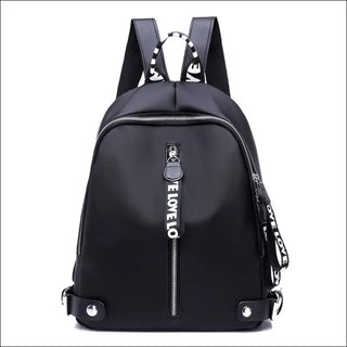 Stylish Nylon Convertible Backpack for Women - white - bags