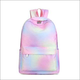 Stylish Pastel Backpack Set - Trendy Colorblock Design