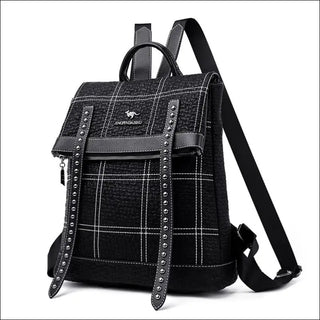 Stylish Plaid Backpack for Women - Chic and Versatile