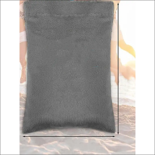 Cozy gray fleece blanket displayed on a neutral background.