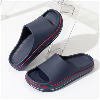 Trendy Men’s Leather Slide Sandals - Comfortable Summer