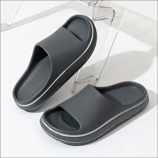 Trendy Men’s Leather Slide Sandals - Comfortable Summer