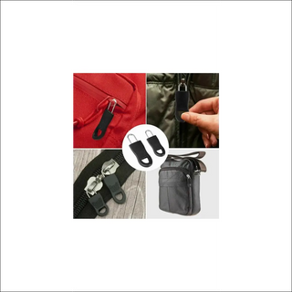 Versatile zipper repair kit with replacement tools for fixing clothing, bags, and backpacks. Includes zipper lock, sliding teeth, and rescue slider for convenient repairs.