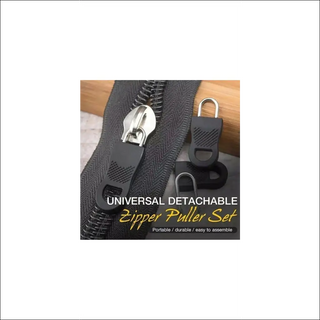 Universal zipper repair kit with detachable puller set for clothing, backpacks, and bags